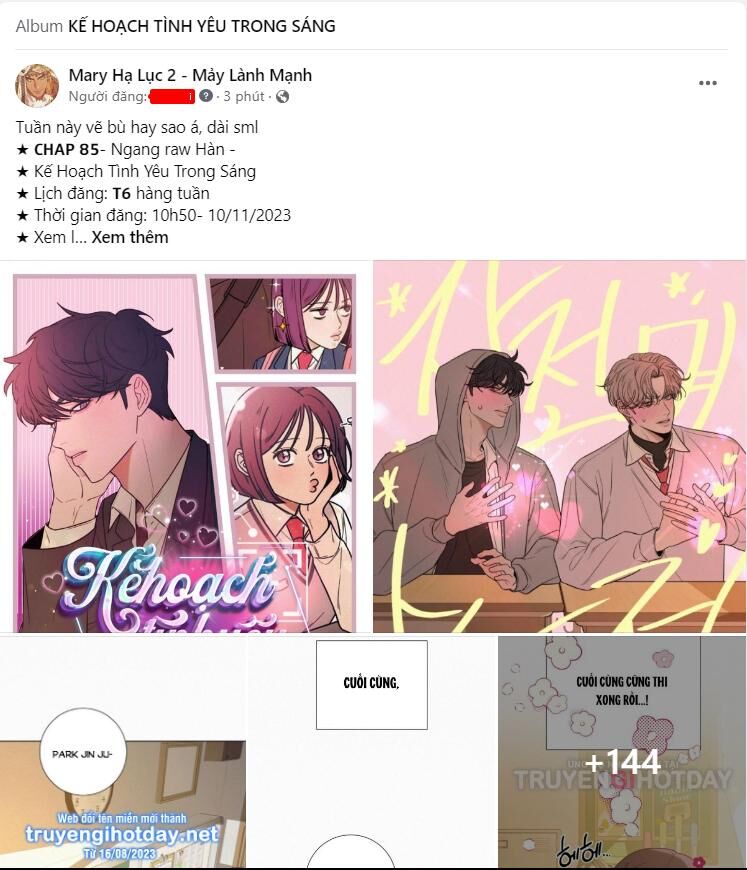 Tình Yêu Trong Sáng Chap Chapter 85.1-Tình Yêu Trong Sáng - Next Chap 148