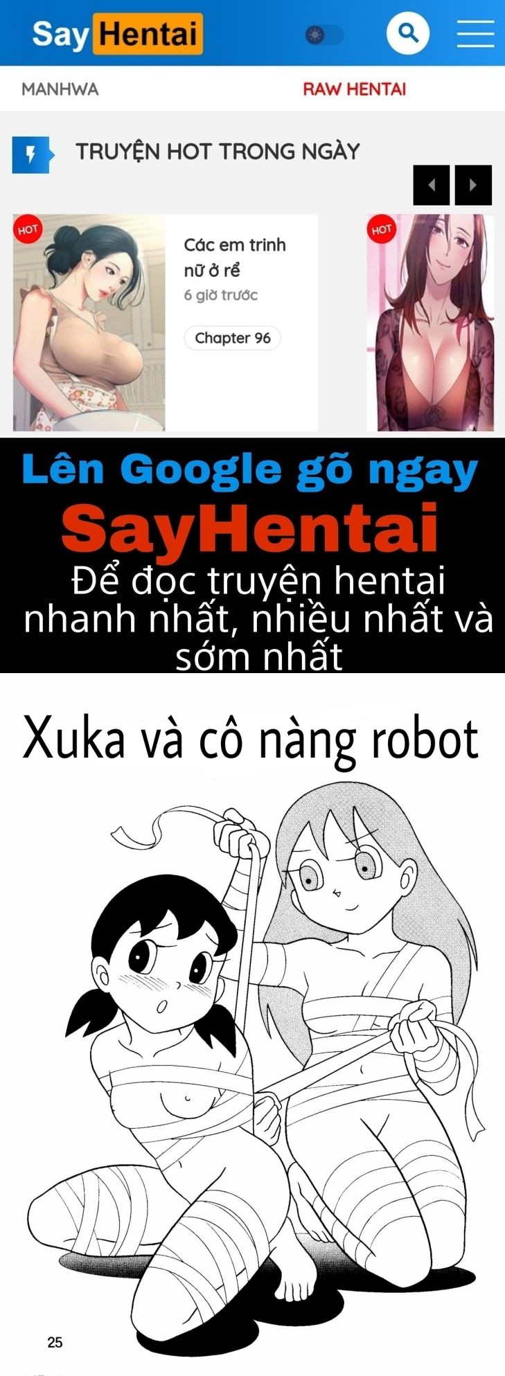 Tuyển Tập Doraemon Doujinshi 18+  Chap Chap 12- Xuka và cô nàng Robot-Tuyển Tập Doraemon Doujinshi 18+  - Next Chap 13