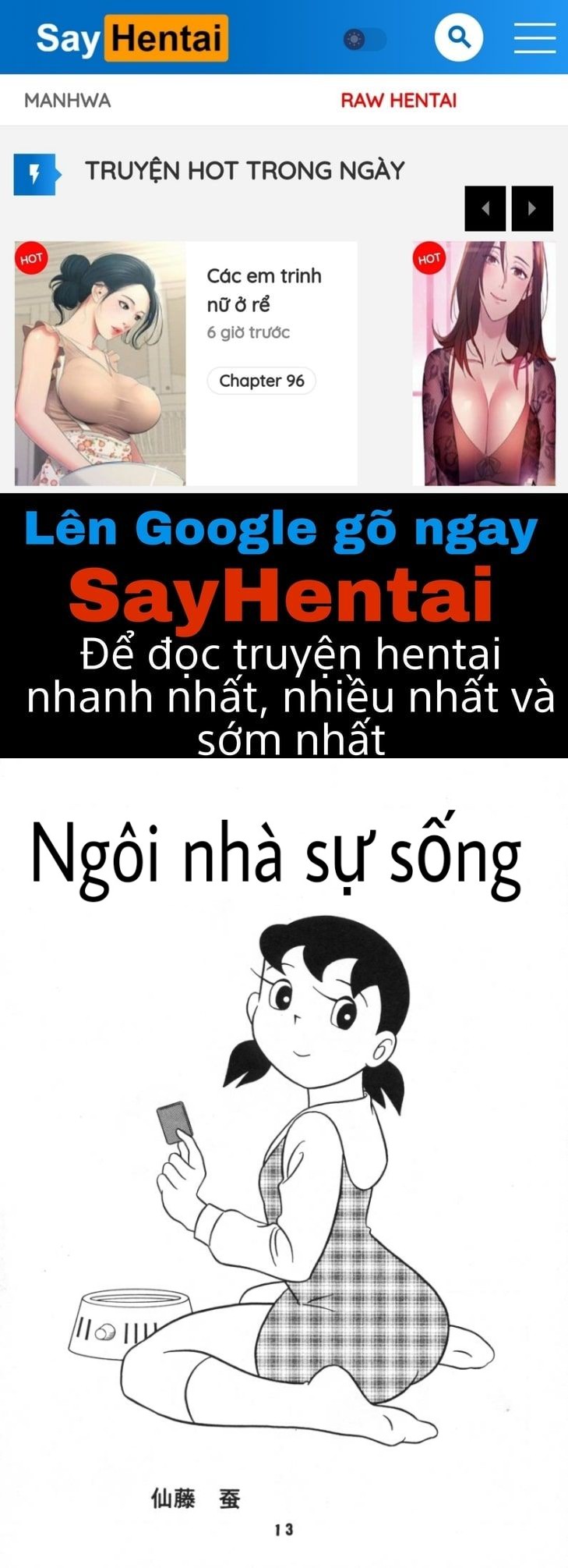 Tuyển Tập Doraemon Doujinshi 18+  Chap Chap 11- Ngôi nhà sự sống-Tuyển Tập Doraemon Doujinshi 18+  - Next Chap 12