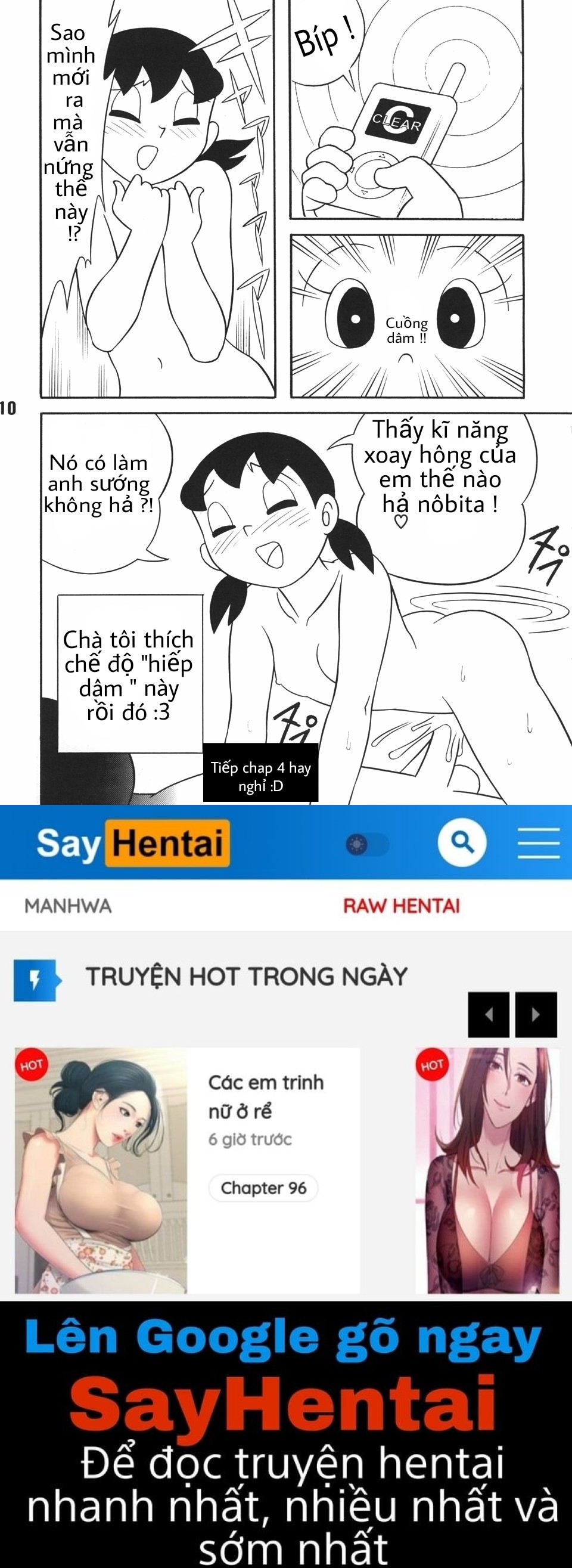 Tuyển Tập Doraemon Doujinshi 18+  Chap Chap 3 - Máy phát sóng gợi dục-Tuyển Tập Doraemon Doujinshi 18+  - Next Chap 4